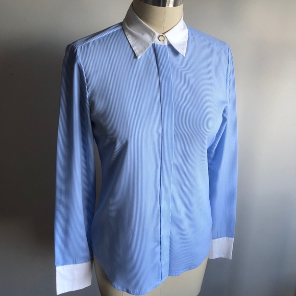 Altuzarra Blue and White Striped Blouse - Picture 5 of 10